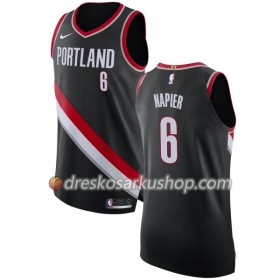 Muški NBA Dres Portland Trail Blazers Shabazz Napier 6 Nike 2017-18 Crna Swingman